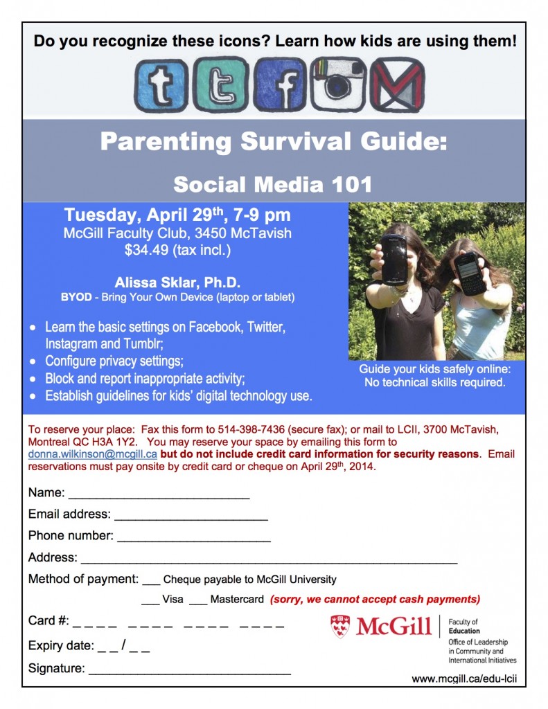 Social Media workshop for parents